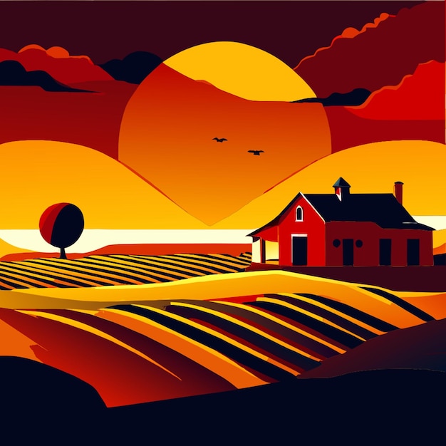 Vector jewish farm vector illustration