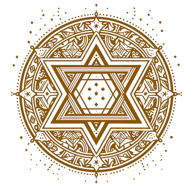 Jewish star symbol israel culture concept