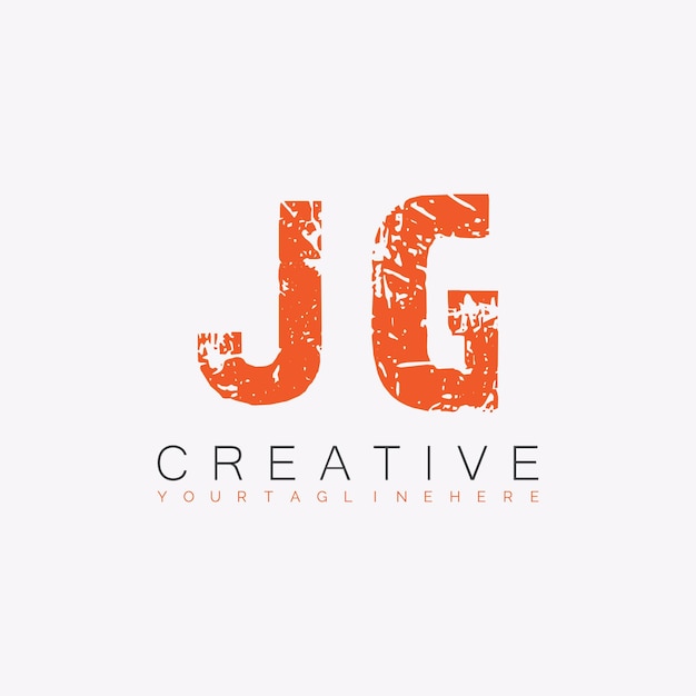 Vector jg initial monogram logo with letter creative design