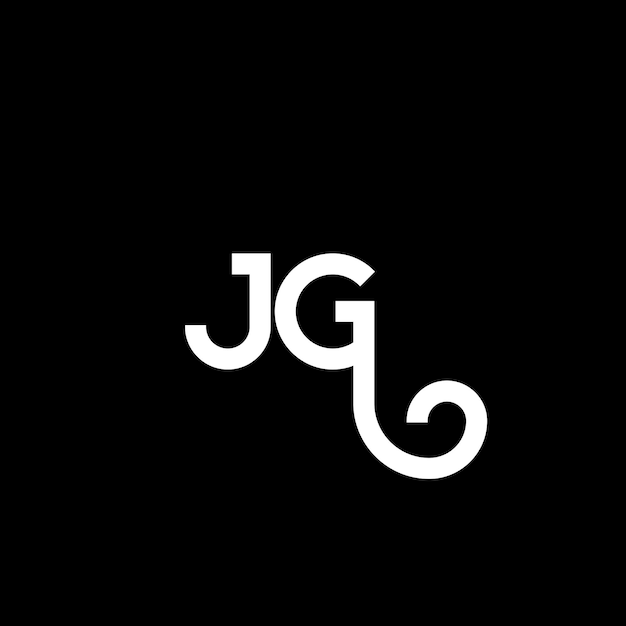 Vector jg letter logo design on black background jg creative initials letter logo concept jg letter design jg white letter design on black background j g j g logo