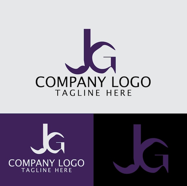 JG logo design modern unique style monogram creative icon symbol