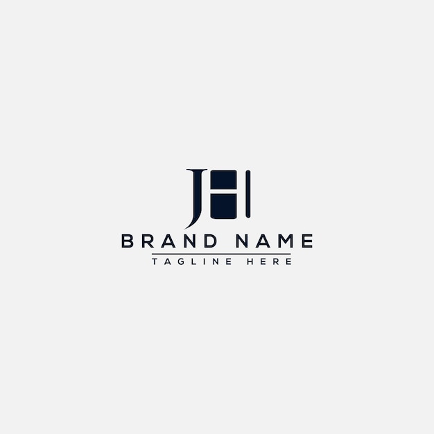 JH Logo Design Template Vector Graphic Branding Element