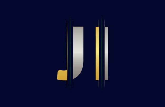 Ji Letter Logo Template Illustration Design