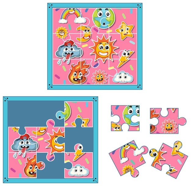 Jigsaw puzzle game template