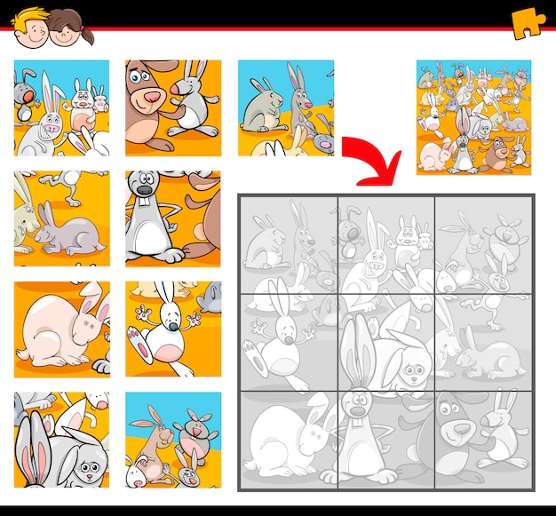 jigsaw puzzle game with bunnies