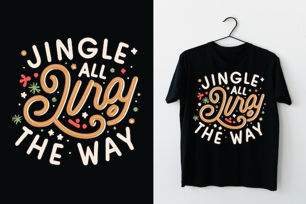 Jingle All the Way Christmas TShirt Design