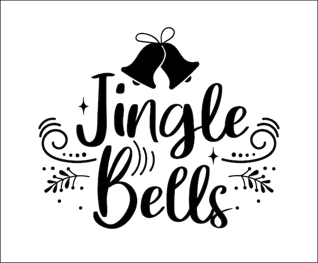 Jingle bells phrase lettering