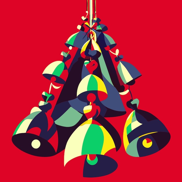 Vector jingle bells vector illustration flat 2