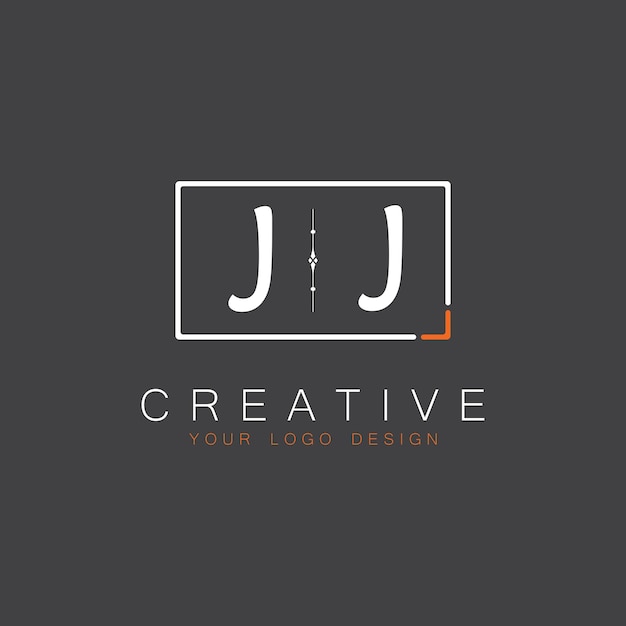 Vector jj initial monogram logo for creative with square style design