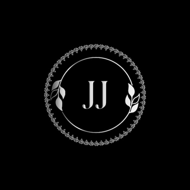 JJ Monogram logotype for celebration, jewelry, wedding, greeting card, invitation Vector Template