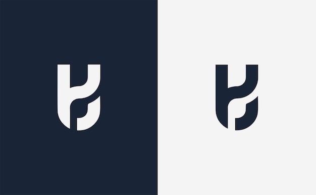 JK elegant creative and modern vector logo design in blue and white color