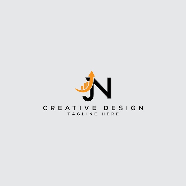 JN logo and Business Financial Accounting Design Template