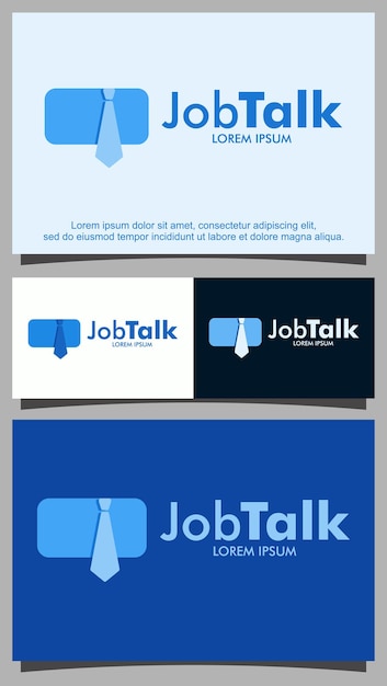 Job talk logo design template