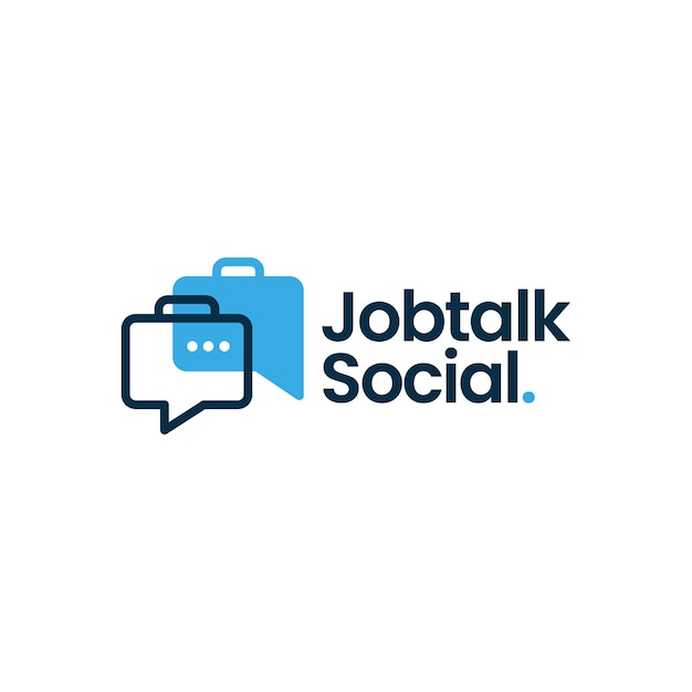 Job Vacancy Talk Chat Bubble Social Blog Message Information Logo Vector Icon Illustration