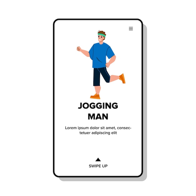 Jogging man vector