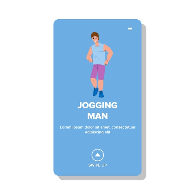 Jogging man vector