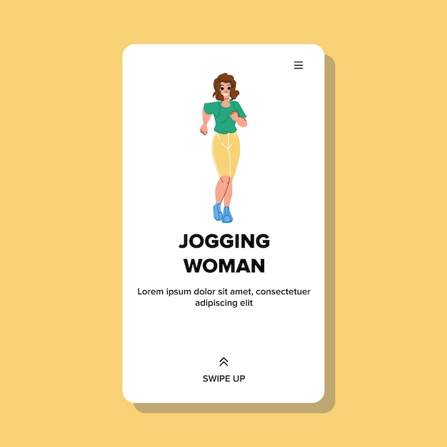 Jogging woman vector