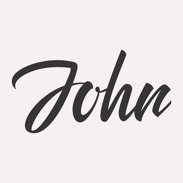 Vector john english name greeting lettering card