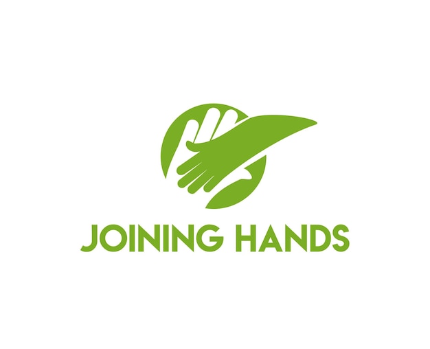 Joining Hand Logo branding identity corporate vector logo design