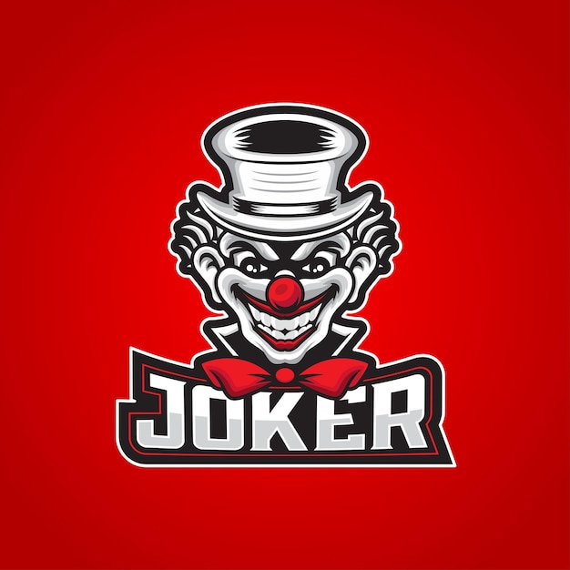 joker head mascot esport logo