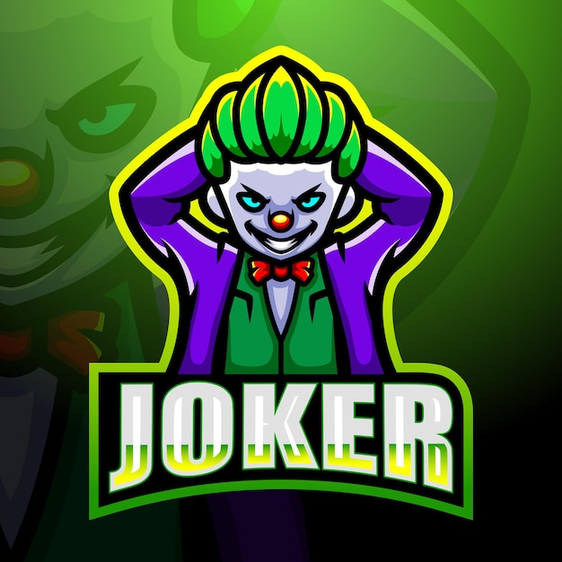 Joker mascot esport illustration