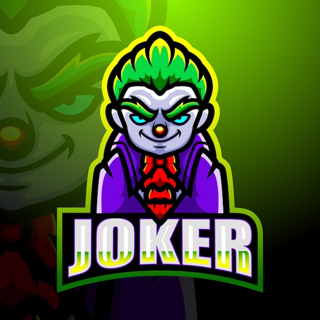 Joker mascot esport illustration