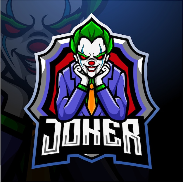 Joker mascot esport logo design