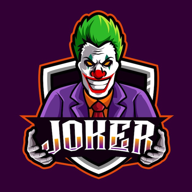 Joker mascot for sports and esports logo vector illustration