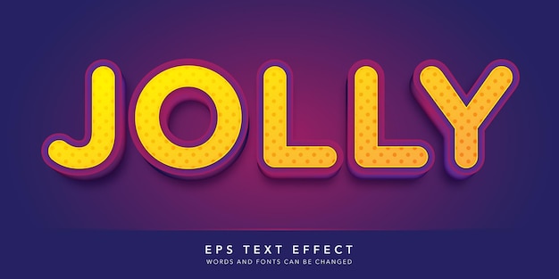 jolly 3d editable text effect