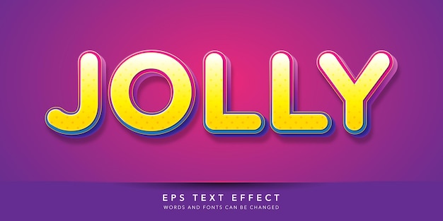 jolly 3d editable text effect