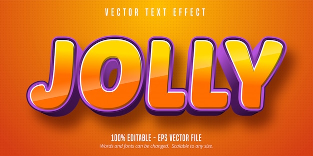 Jolly text,  editable text effect