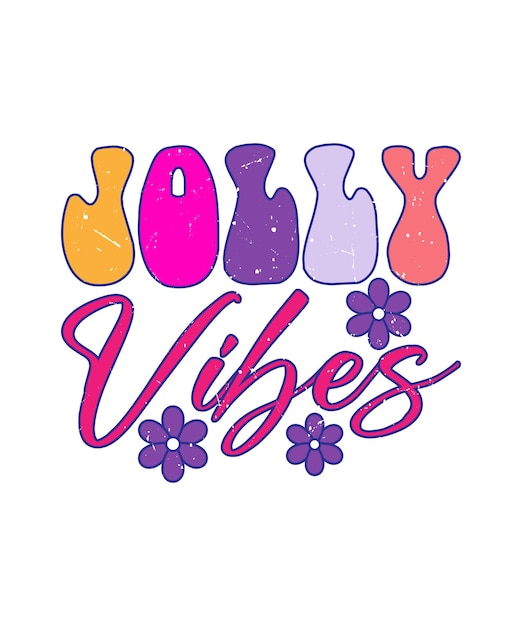 jolly vibes Christmas typography Vector T shirt Design