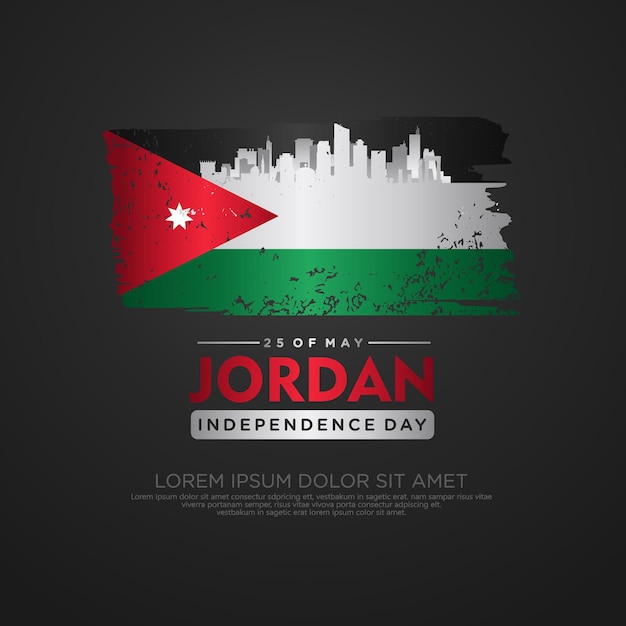 Jordan independence day greeting card template