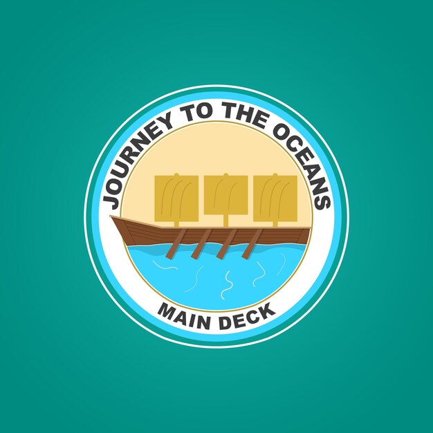 Vector journey to the oceans logo vector