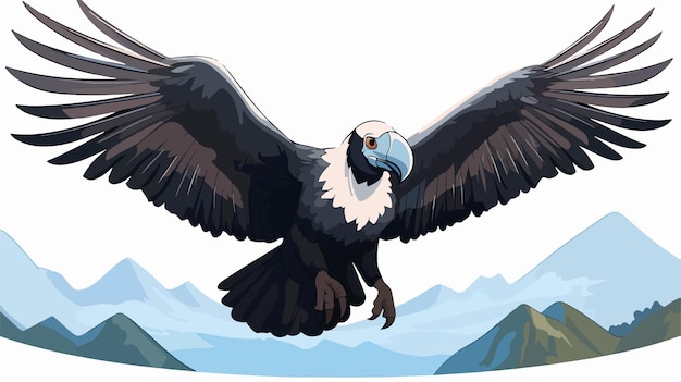 Vector joyful andean condor cartoon vector illustration