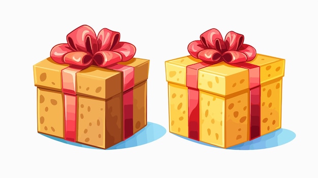 Joyful Cartoon Birthday Present Vector Illustration