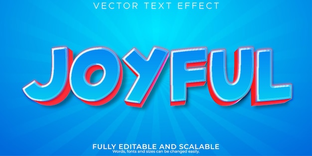 Joyful cartoon text effect editable comic and kids font style