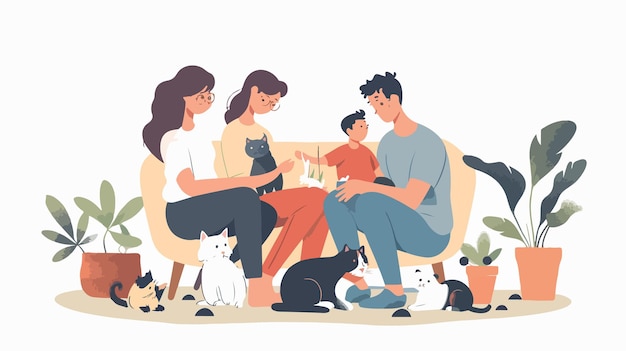 Vector joyful family bonding moments with humorous mother and father