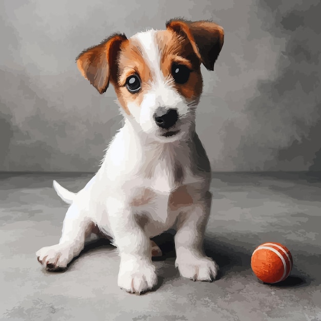 Joyful Pose A Playful Jack Russell Terrier in Action