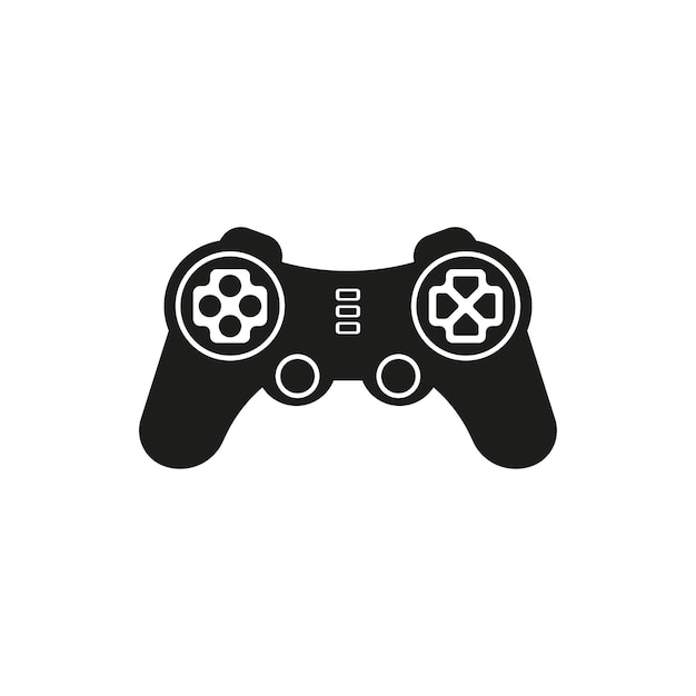 Joystick black icon on white background vector