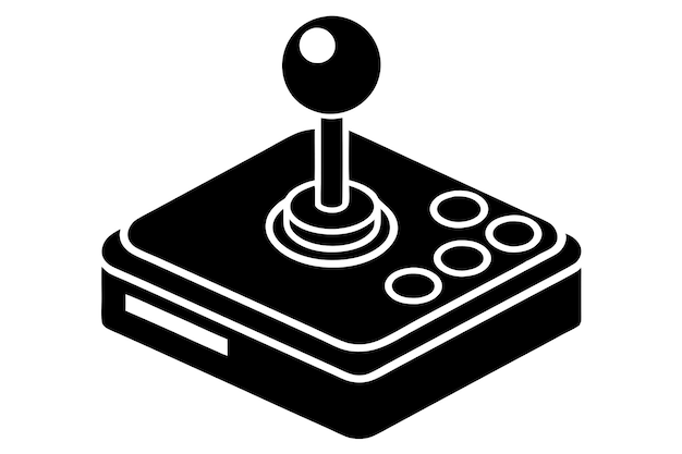 joystick icon silhouette vector illustration