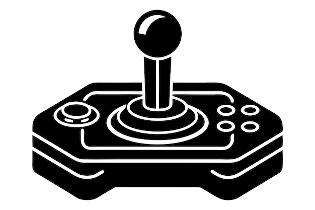 joystick icon silhouette vector illustration