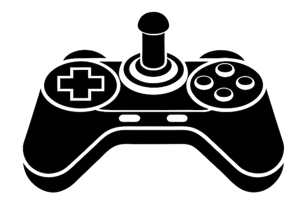 joystick icon silhouette vector illustration