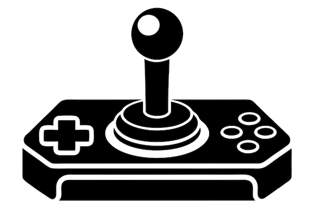 joystick icon silhouette vector illustration