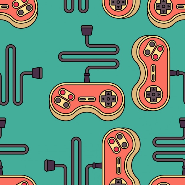 Joystick seamless pattern. 