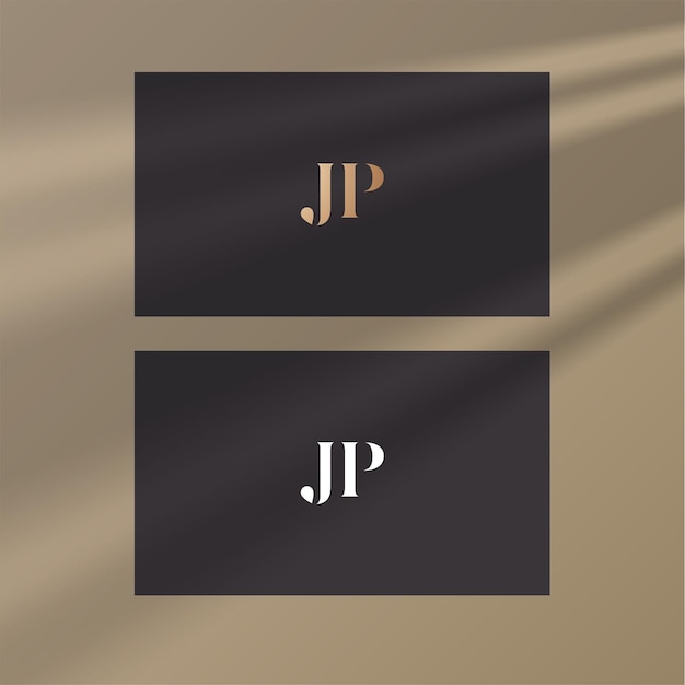 JP logo design vector image