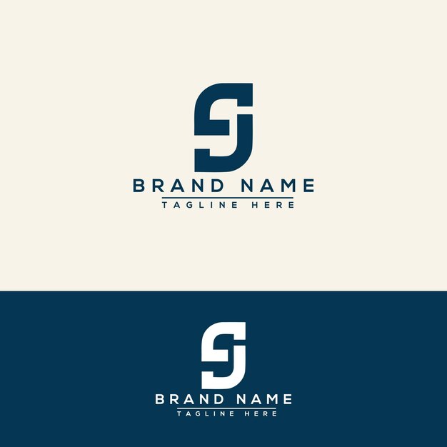 JS Logo Design Template Vector Graphic Branding Element.