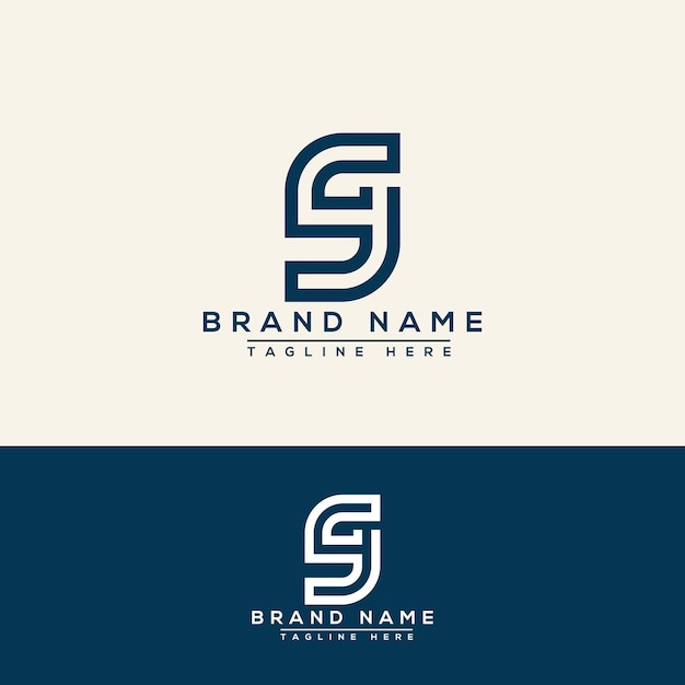 JS Logo Design Template Vector Graphic Branding Element.