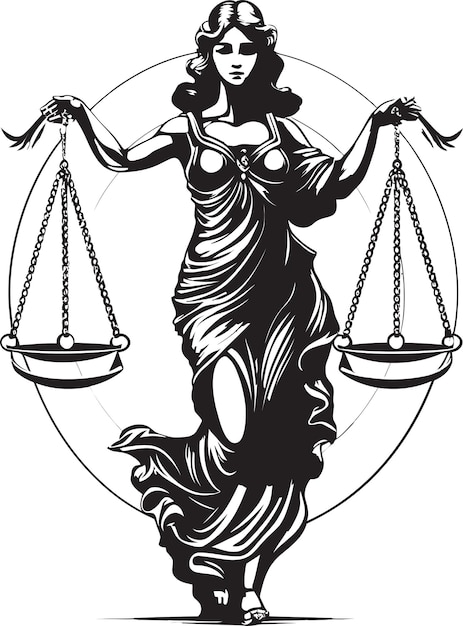 Judicial Grace Emblematic Lady of Justice Virtuous Vigilance Justice Lady Icon