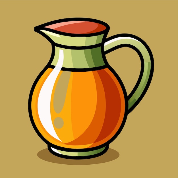 Jug clipart cartoon style vector illustration